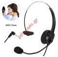 Headset mono Noozy 2.5mm with microfone Black 