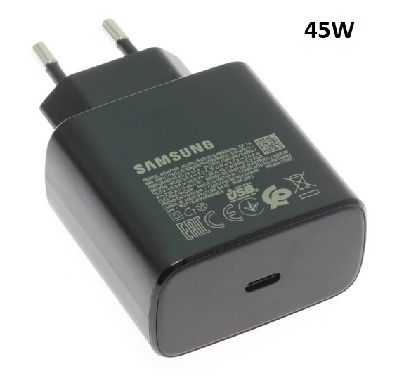 Original charger Samsung EP-TA845EBE 45W 1 USB-C Black 220V Bulk