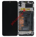 Original set LCD Huawei Y6P (MED-LX9N) Black Display Frame Touch screen with Digitizer and battery Box
