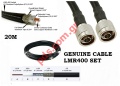 Coaxial original cable RF LMR400 NEW 50 set 20m Low Loss Black 