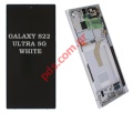   Samsung Galaxy S22 ULTRA 5G SM-S908B White    Display module LCD set Frame Touch screen Digitizer ORIGINAL SVP BOX