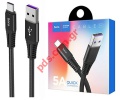    Hoco X22 Black USB  USB-C Fast Charging 5.0A  1M Box