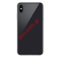 Back cover with glass  iPhone XS MAX A1920 6.5inch Black (NO PARTS) HQ COVER+GLASS ONLY Black color Bulk