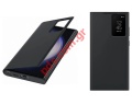 Original case book Samsung Galaxy S23 Ultra 5G S918 Smart Clear S-View Flip cover Black EF-ZS918CBEG Blister