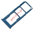 SIM Tray holder Samsung Galaxy A12 A125F Blue SIM + MicroSD Slote Bulk