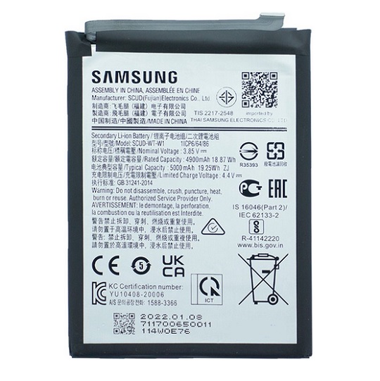  Samsung Galaxy A22 5G (SM-A226B) EB-BA226ABY (SCUD-WT-W1) OEM Lion 5000mAh Internal 