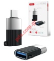 Adaptor XO  NB149-F from USB A 2.0 to micro USB-C Black Box