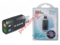 Sound external card POWERTECH USB CAB-U036, 5.1CH, speaker microfone output