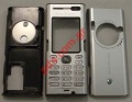Original front cover housing for SONY ERICSSON K600i Silver