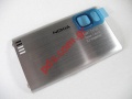 Original battery cover for Nokia 6500 Slide Brushed silver