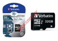   MicroSD Verbatim PRO 32GB +Adapter U3 CL10 UHS-I BLISTER