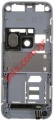 Original middle back frame C Cover NOKIA 6120c whith parts silver