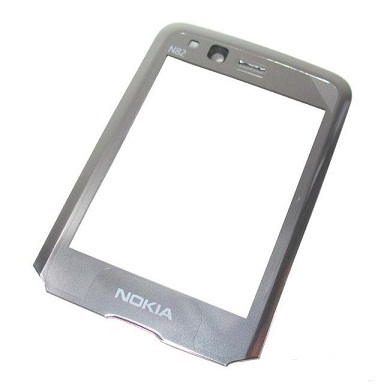 Original front housing len Nokia N82 Silver