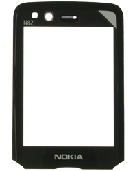 Original front housing len Nokia N82 Black