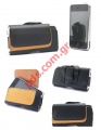 Leather case for Apple iPhone 2G and 3G Horizontal black and brown