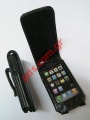Leather case for Apple iPhone 2G and 3G Vertical  style black 