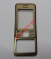 Original font cover Nokia 6300 in Gold color