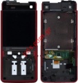 Original SonyEricsson LCD C902 TFT whith cover set red color