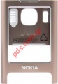 Original front housing cover Nokia 6500 Classic in Brown color