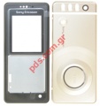 Original housing Sony Ericsson R300 Cover Set 3pcs Black Copper color