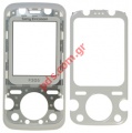 Original housing front cover SonyEricsson F305 in silver color.