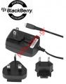 Original travel charger BlackBerry 8220 Pearl Flip, 8900 Curve, 9500 Storm (ASY-18083-001) in box 110V-240V