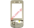 Original front cover Nokia 6260slide whith window len in Burn silver color
