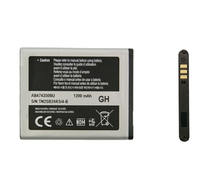 Original Samsung Battery AB474350BU Li-Ion, 3.7V, 1200mAh model D780, G810, i550, I7110, i8510.  