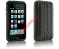 Case from tired type material Apple iPhone 3G, 3GS Black blister
