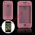 Case from silicon for Apple iPhone 3G in pink color