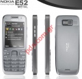 Original housing complete set Nokia E52 Grey front and battery cover