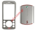 Original SonyEricsson W395 front and battery cover in silver blush titanium color