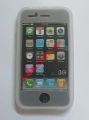 Case from silicon for Apple iPhone 3G in smooth grey color