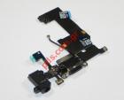 Dock Charging Port Flex Cable for Apple iPhone 5 Black (MIC MAIN)