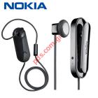 Original Bluetooth headset Nokia BH-118 Black with clip cable BOX