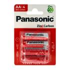  Panasonic ZINC Carbon AA LR6 size AA 1.5 V Battery Pack  4pcs Blister 