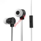   KEEKA Noodle shaped 3.5mm White/Black      (In-Ear with Mic for iPhone etc)