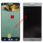 Original Display LCD Samsung A500F Galaxy A5 Silver color with touch screen.