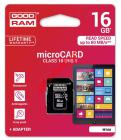 Memory card GOODRAM 16GB Class 10 microSDHC (Trans Flash) Blister. 