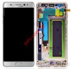    LCD Silver Samsung SM-N930F Galaxy Note 7 Complete    with Digitizer Touchpad,Flex,Home Button,Side Button and Frame.