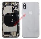 Original back battery cover Apple iPhone X  (PULLED) White (Models A1865, A1901, A1902) Empty no camera len NO BATTERY