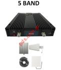 Power booster repeater GSM Redutelco PentaBand 900/1800/2100/2500/2700MHz (Vodafone-Wind-Cosmote-3G/4G/5G)