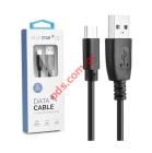 Data Cable USB BS MICROUSB Quick charge (1.2 METER) Black