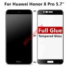 Tempered glass Full Glue Huawei Honor 8 Pro 2.5D Black Transparent 0,25mm Clear.