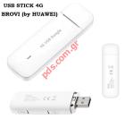 Wireless portable modem GSM Huawei By Brovi E3372-325 LTE 4G white Mobile WiFi Router SIM-slot, 2 x CRC9 connectors for external antennas, white, unlocked 