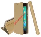   Huawei 5 (2019) 5.71 inch Gold Flip Book Pocket Stand 