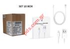 Data cable set 10 BOX (OEM) Lightning Iphone 5 MD818ZM/A 8 PIN 1M Connector in Blister.