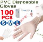 Medical disposable gloves PVC F02042 Box (100 pcs) Vinyl transparent size L