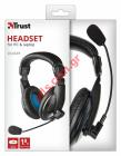 Headset Trust Quasar PC Stereo Black Jack 3.5 mm Corded Over-the-ear with microfone