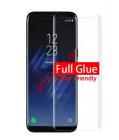   Full Glue Samsung Galaxy S8 Plus G955, S9 Plus G965 7D Black Curved tempered glass.